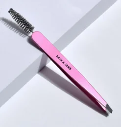 2 en 1 Brow Definer Pinzas de Depilar con Goupillon