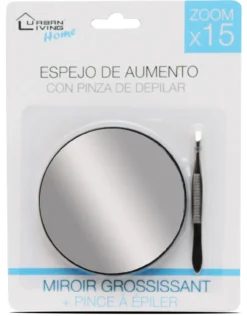 Espejo Ventosa con Pinza de Depilar