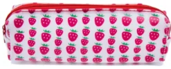 Estuche Escolar Semitransparente Fresas