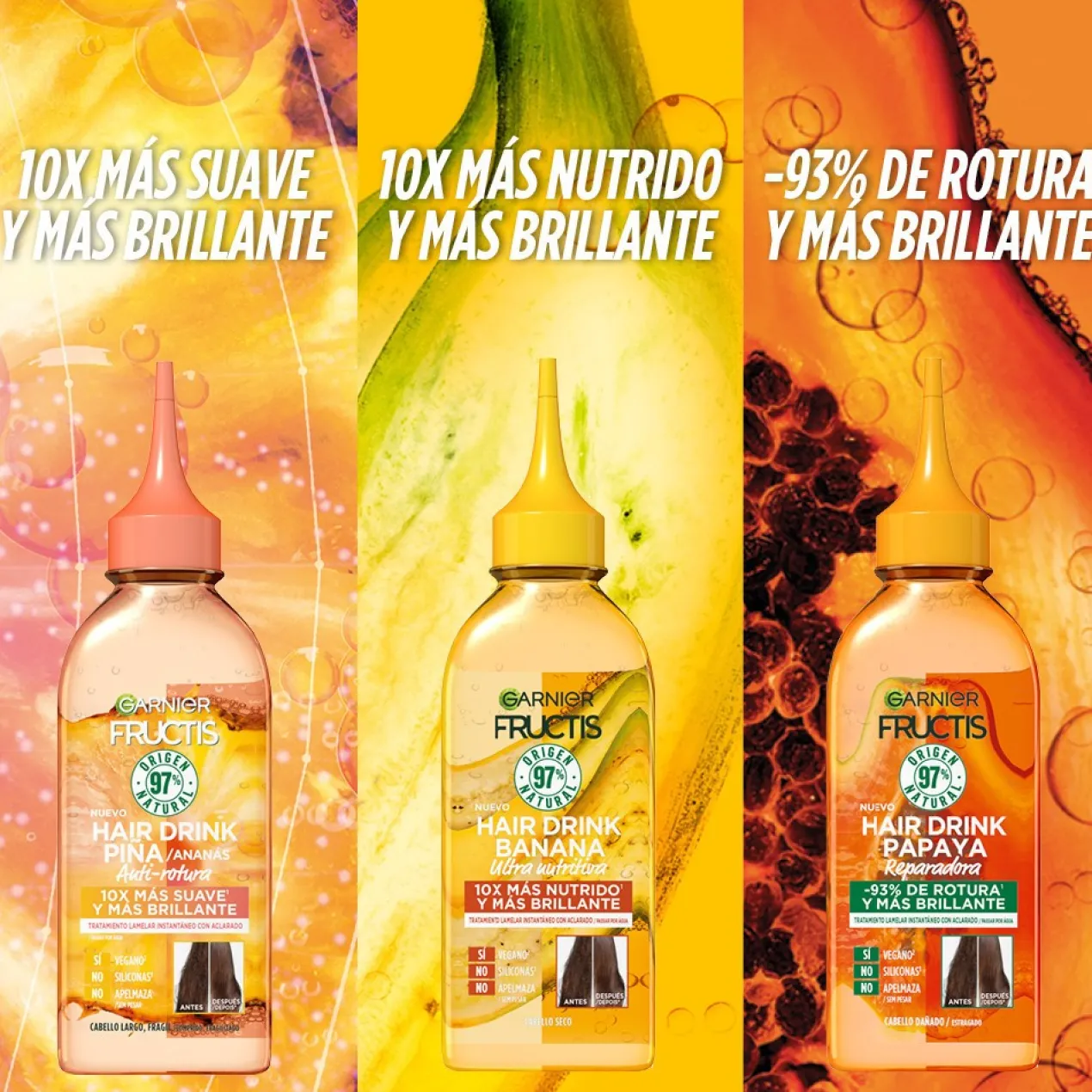 Fructis Hair Drink Tratamiento Banana Ultra Nutritiva