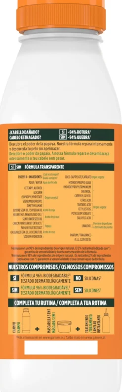 Fructis Hair Food Acondicionador Papaya Reparadora
