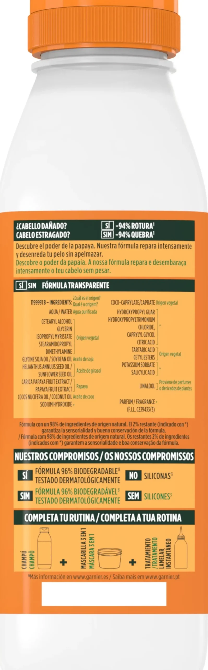 Fructis Hair Food Acondicionador Papaya Reparadora