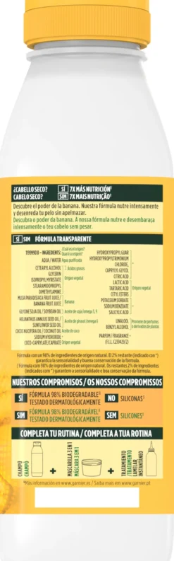 Fructis Hair Food Banana Ultra Nutritiva Acondicionador
