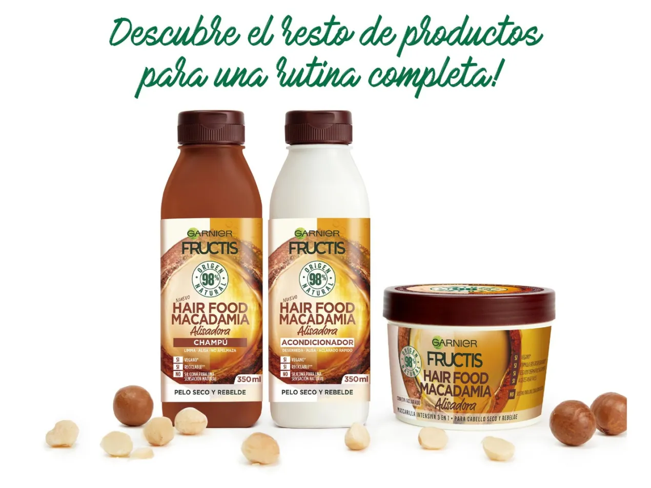 Fructis Hair Food Coco Mascarilla 3 en 1 Alisadora
