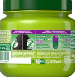 Fructis Mascarilla Capilar Nutri Rizos Hair Bomb Proteína