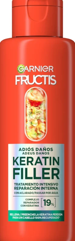 Fructis Tratamiento Intensivo Keratin Filler Adiós Daños con Aceite de Marula para cabello dañado