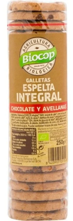 Galletas Espelta Integral Chocolate avellanas