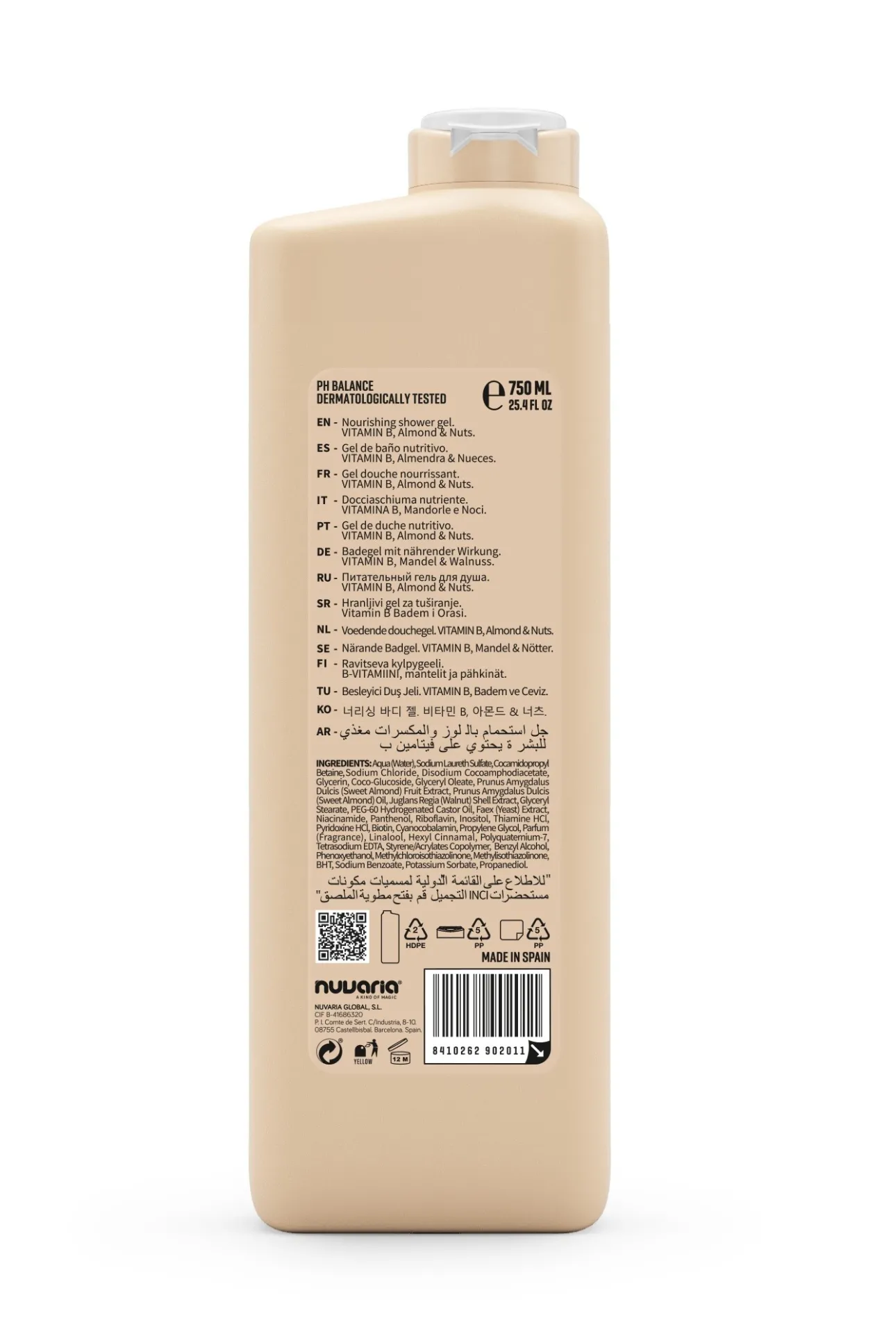 Gel de Baño con Nueces & Almendras