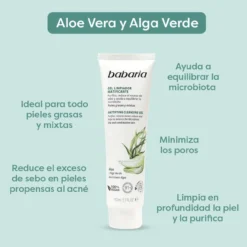 Gel Limpiador Matificante Aloe y Alga Verde