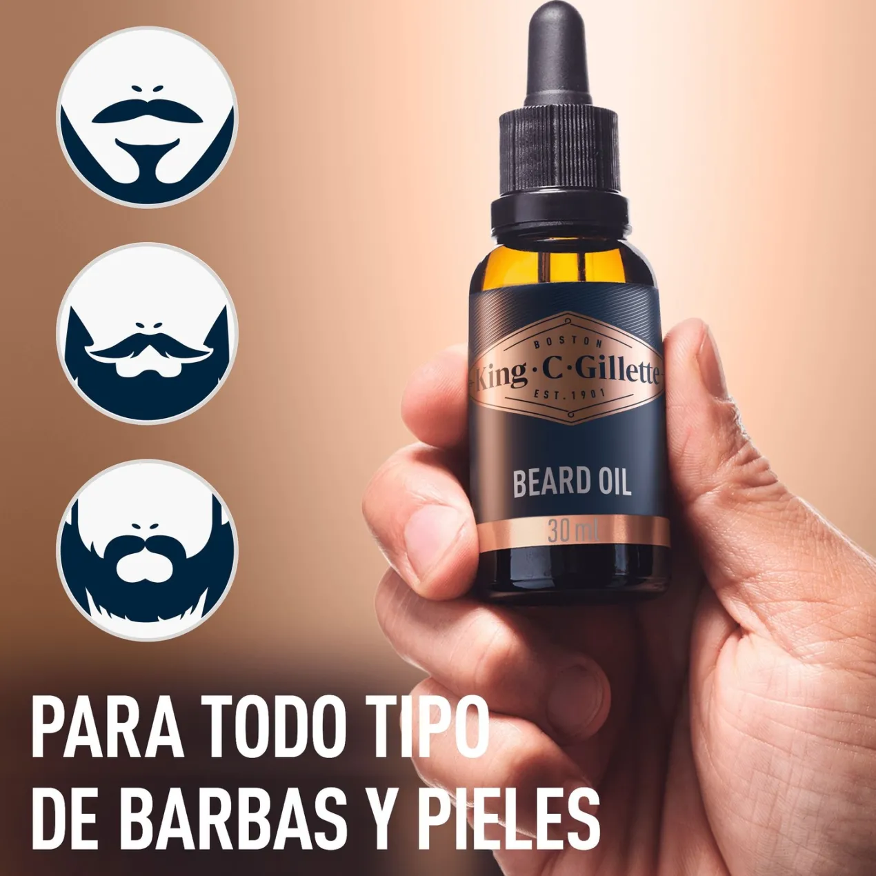 Gillette King C. Aceite De Barba Para Hombre