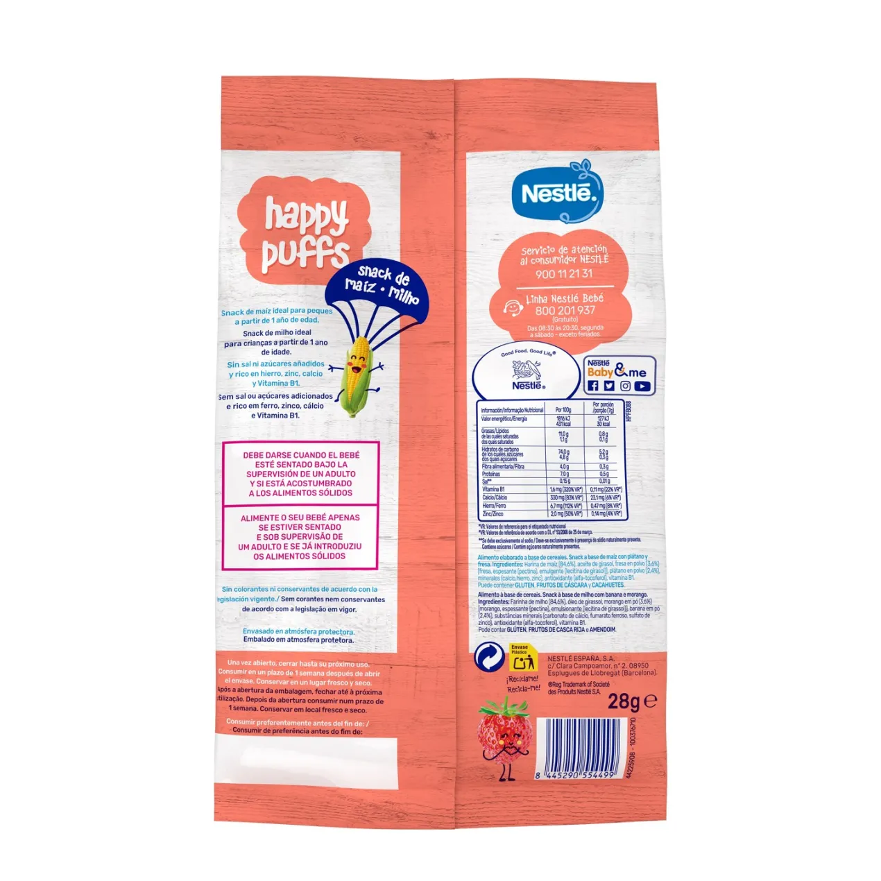 Happy Puffs Maíz Fresa