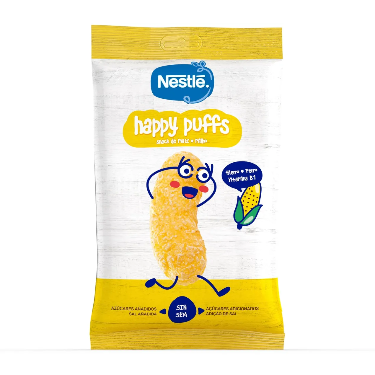 Happy Puffs Maíz Natural Snack a base de maíz