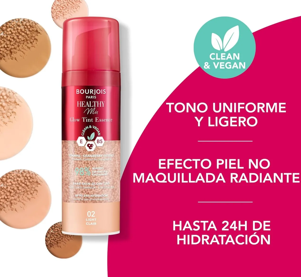Healthy Mix Glow Tint Essence Base de Maquillaje