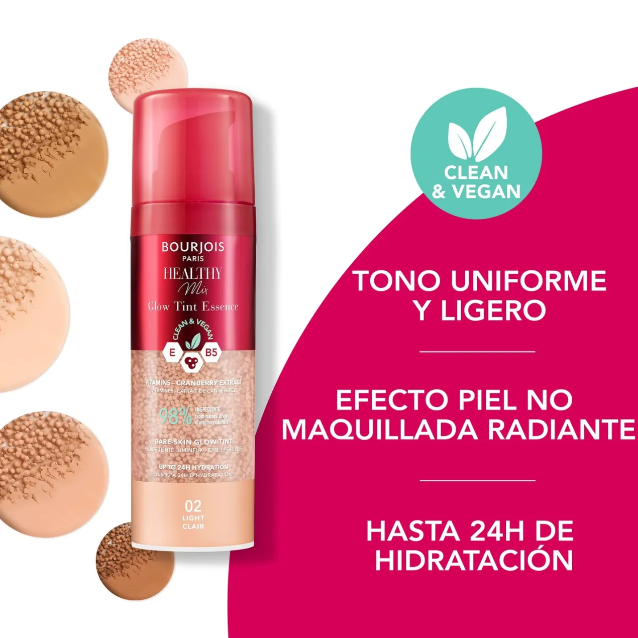 Healthy Mix Glow Tint Essence Base de Maquillaje