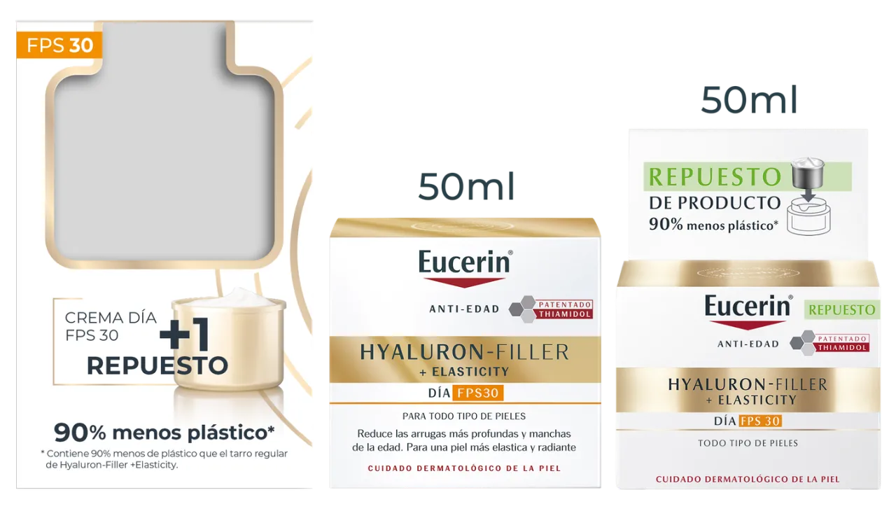 Hyaluron Filler + Elasticity Crema de Día SPF30 + Refill