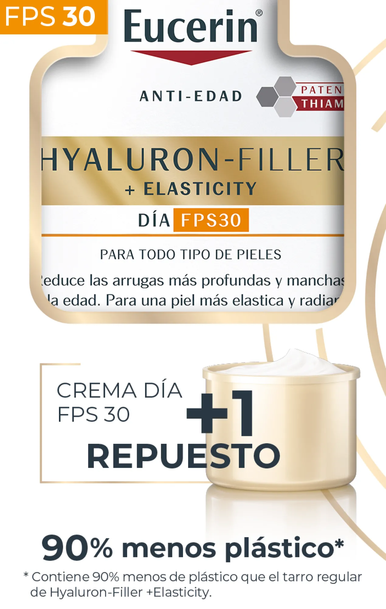 Hyaluron Filler + Elasticity Crema de Día SPF30 + Refill