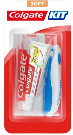Kit de Viaje Portátil Cepillo Dental Suave + Pasta de Dientes Total Prevención Activa Original