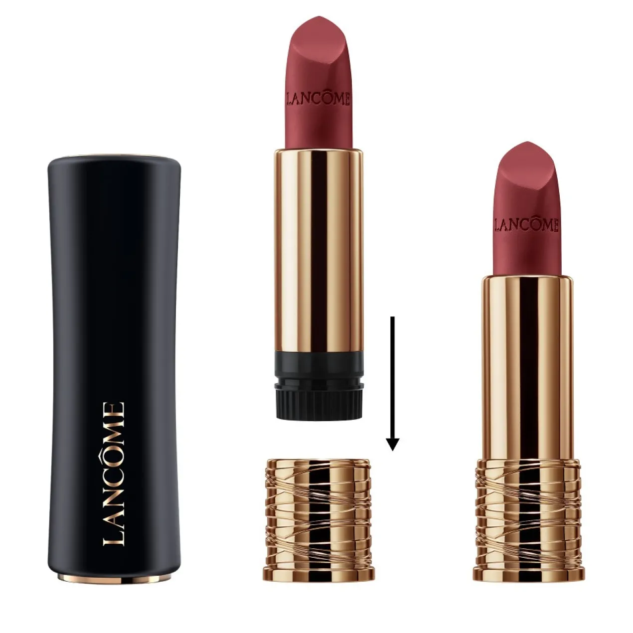 L'Absolu Rouge Drama Matte Recarga Barra de Labios
