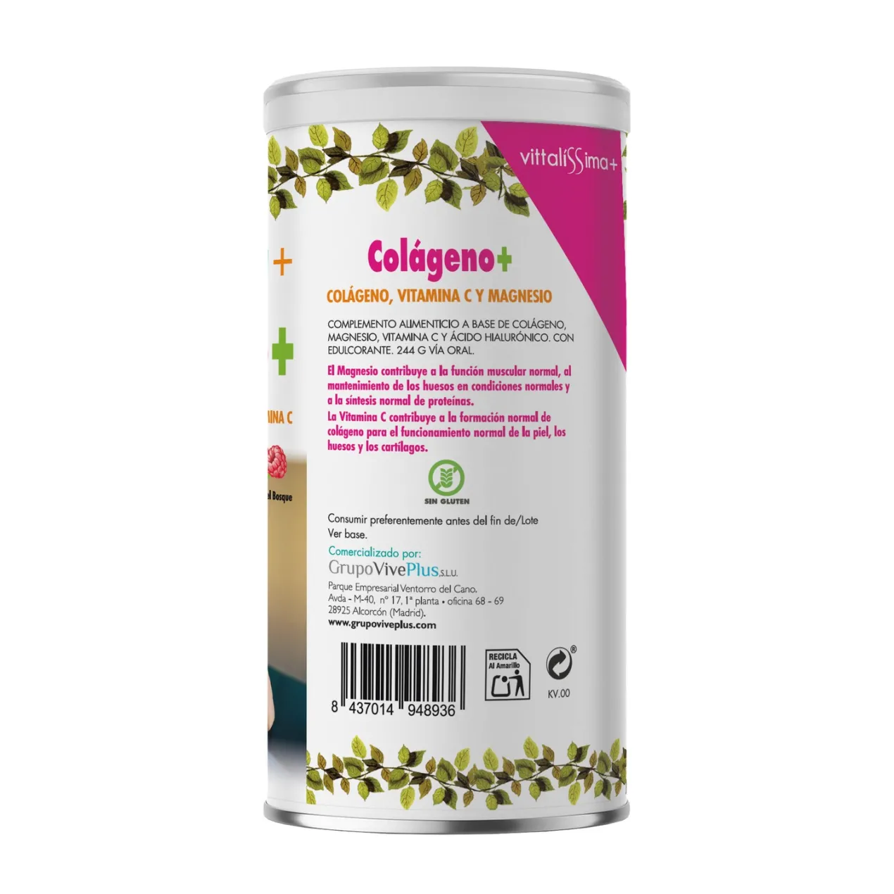 Lata Colágeno, Vitamina C y Magnesio