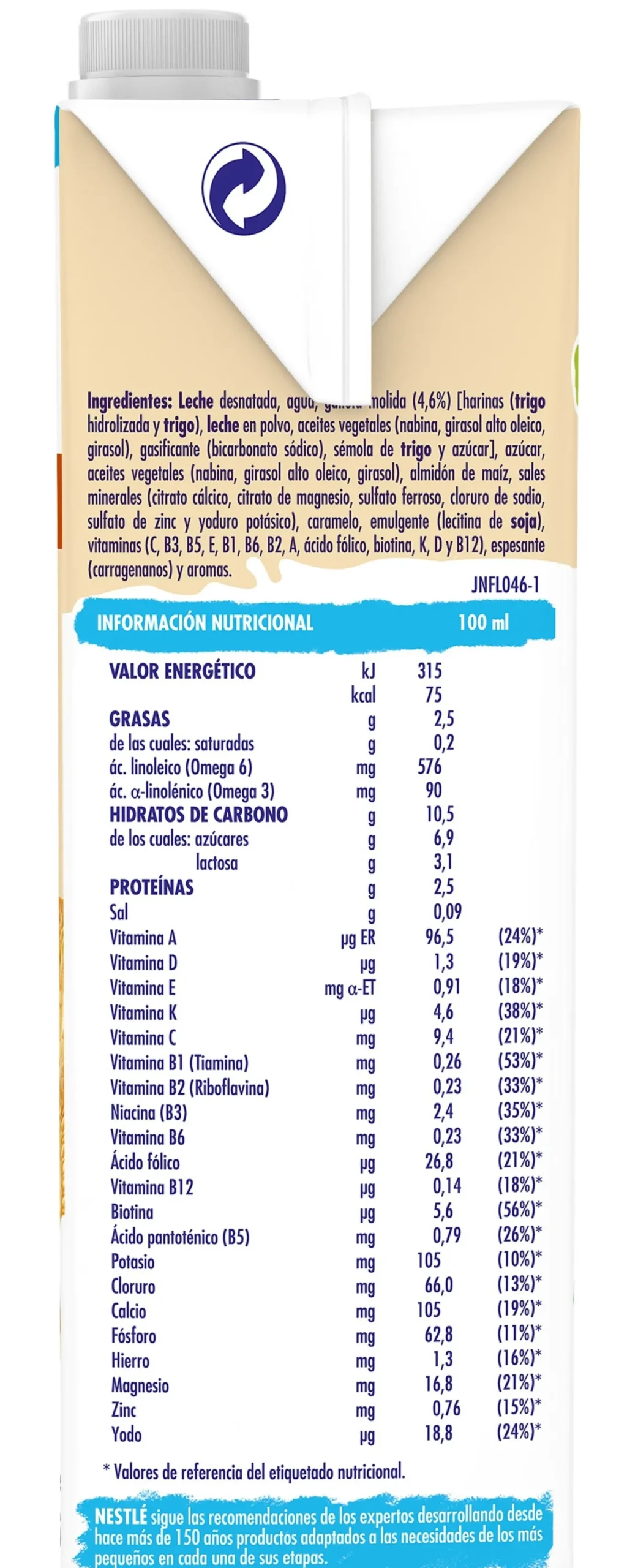 Leche Júnior Crecimiento Galleta María