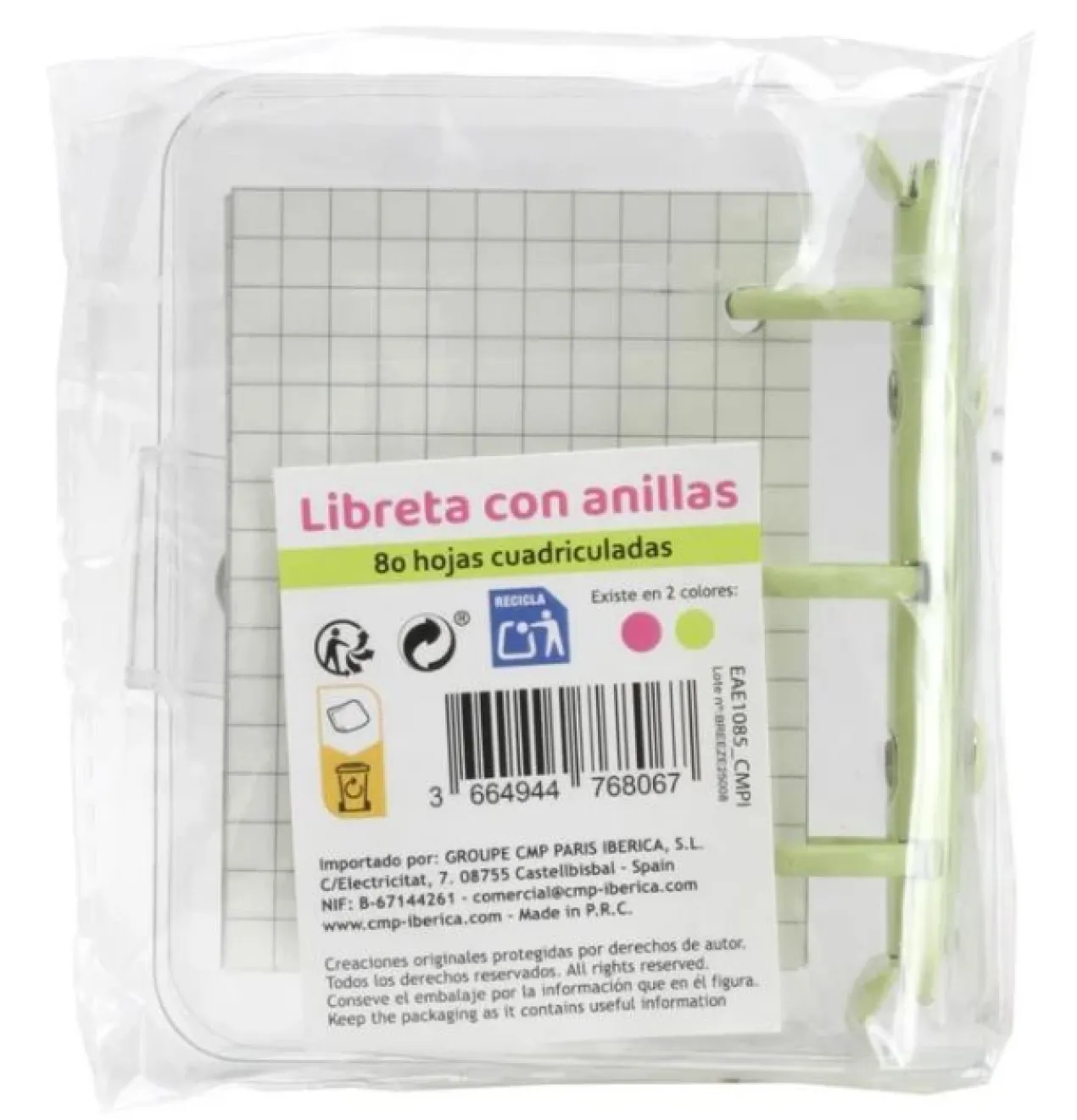 Libreta Anillas Tapas de Plastico