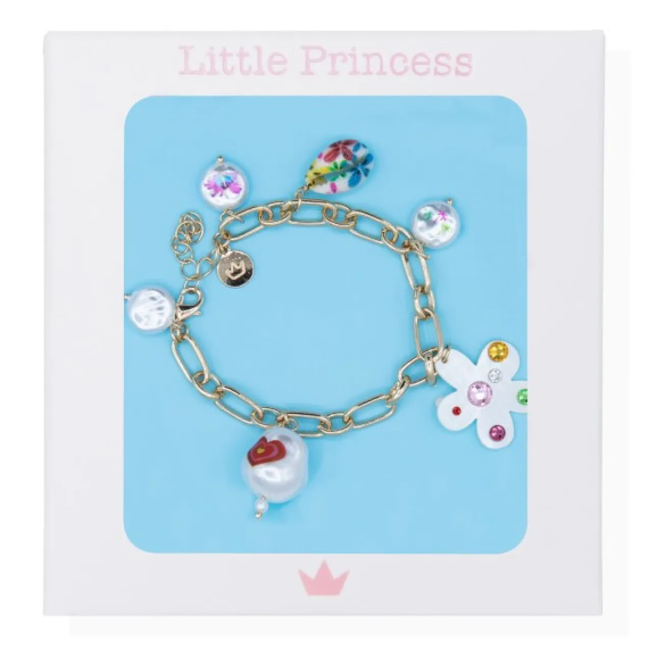 Little Princess Pulsera Eslabones Perlas