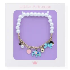 Little Princess Pulsera Mitad Perlas y Charms