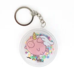 Llavero Glitter Cerdicornio