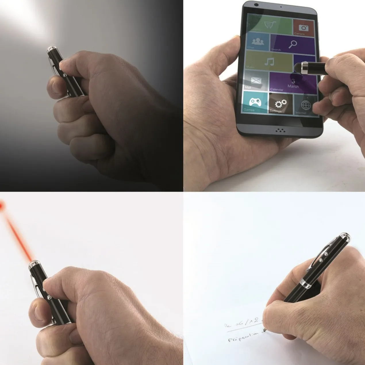 Lápiz Táctil con Láser y Led