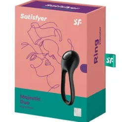 Majestic Duo Anillo Vibrador Negro