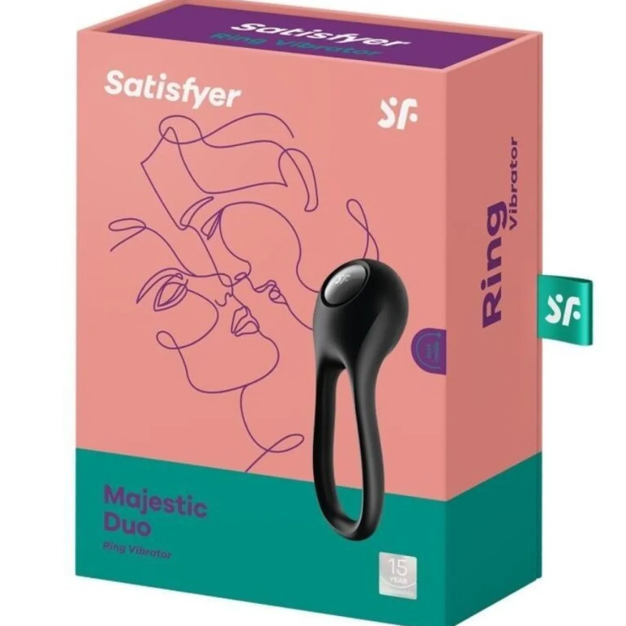Majestic Duo Anillo Vibrador Negro