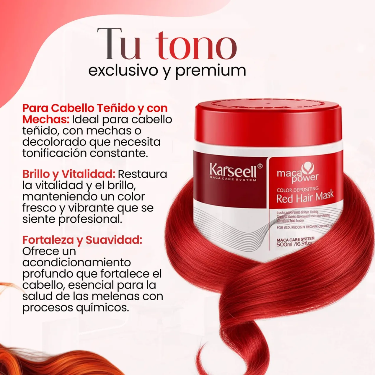 Mascarilla Capilar Pigmentante Roja