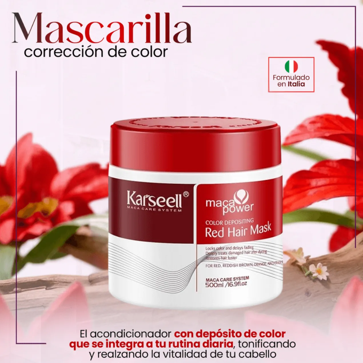Mascarilla Capilar Pigmentante Roja