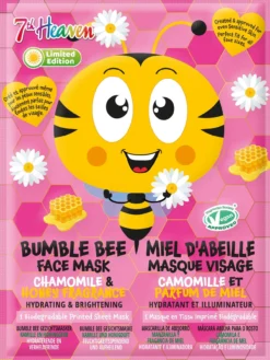 Mascarilla Facial de Tela Bumble Bee Camomila y Miel