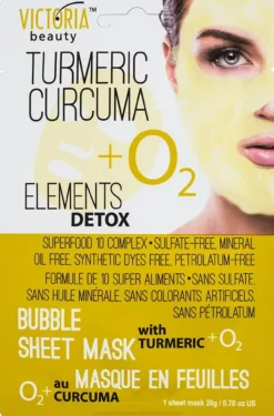 Mascarilla Facial Detox con Cúrcuma + O2
