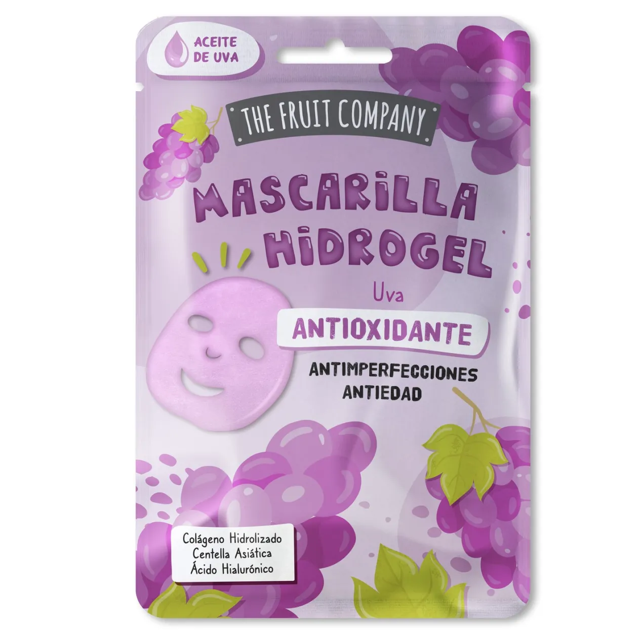 Mascarilla Facial Hidrogel Antioxidante Uva