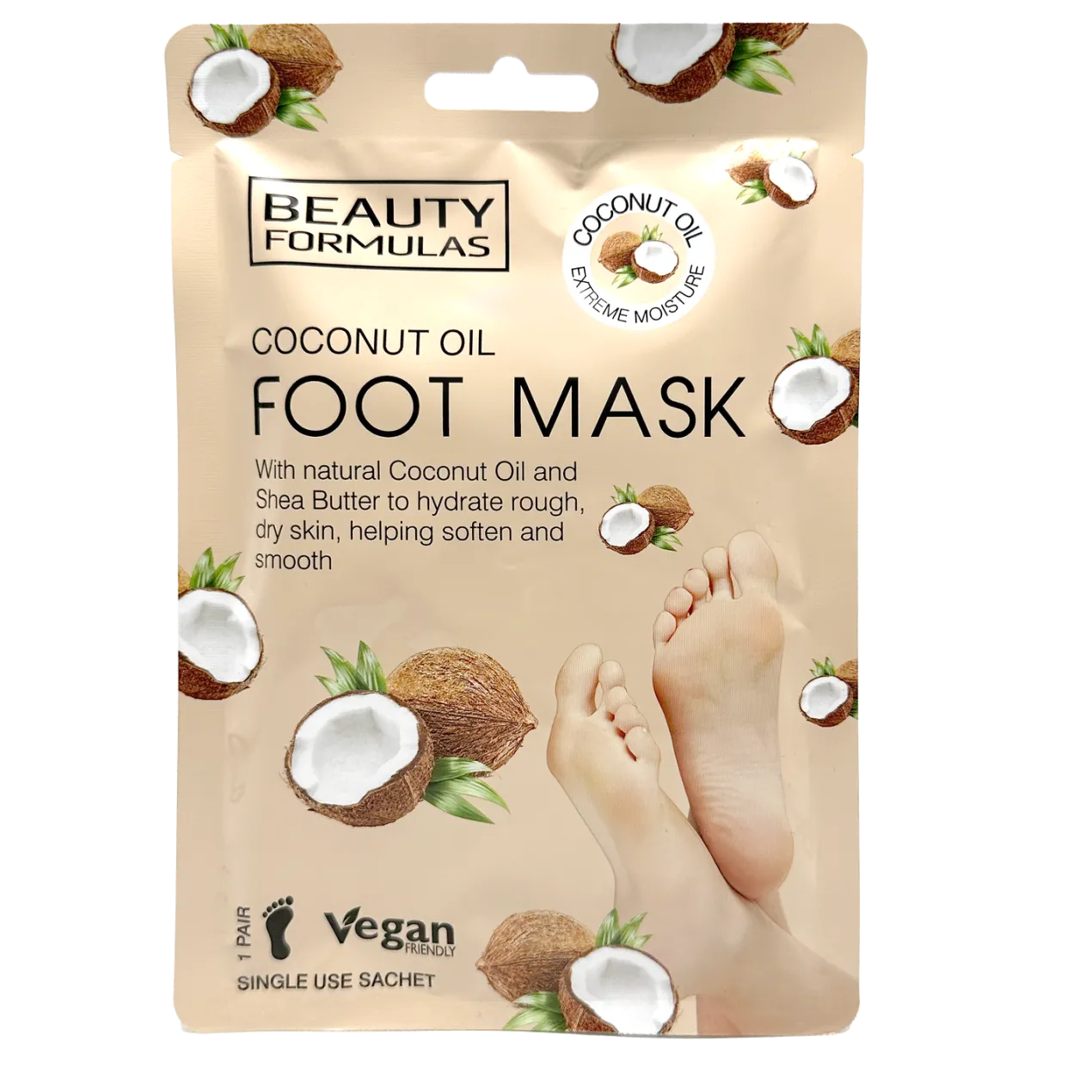Mascarilla para Pies con Aceite de Coco