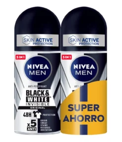 Men Black & White Desodorante Invisible Original Duplo Ahorro