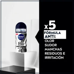 Men Black & White Invisible Desodorante Roll On