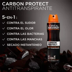 Men Expert Carbon Protect Spray Antitranspirante 5 en 1