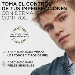 Men Expert Derma Control Gel Limpiador Purificante