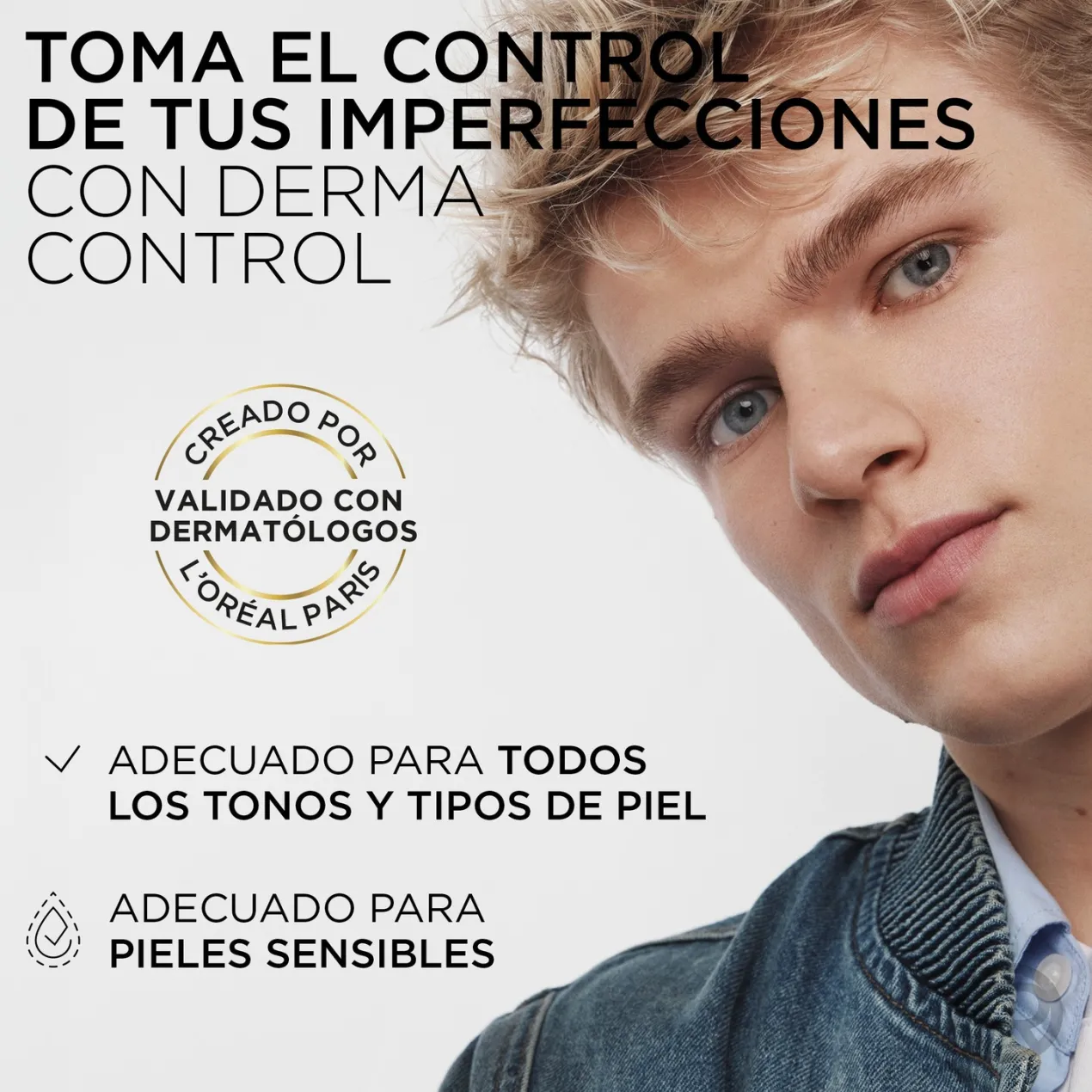 Men Expert Derma Control Gel Limpiador Purificante