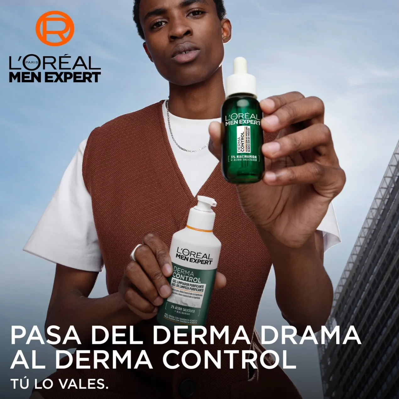 Men Expert Derma Control Gel Limpiador Purificante