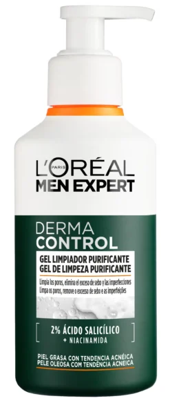 Men Expert Derma Control Gel Limpiador Purificante