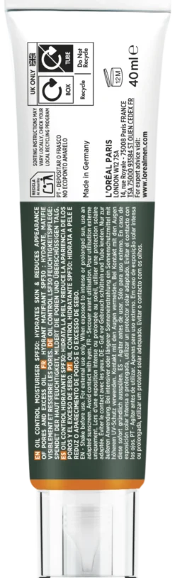 Men Expert Derma Control Oil Control Hidratante SPF30