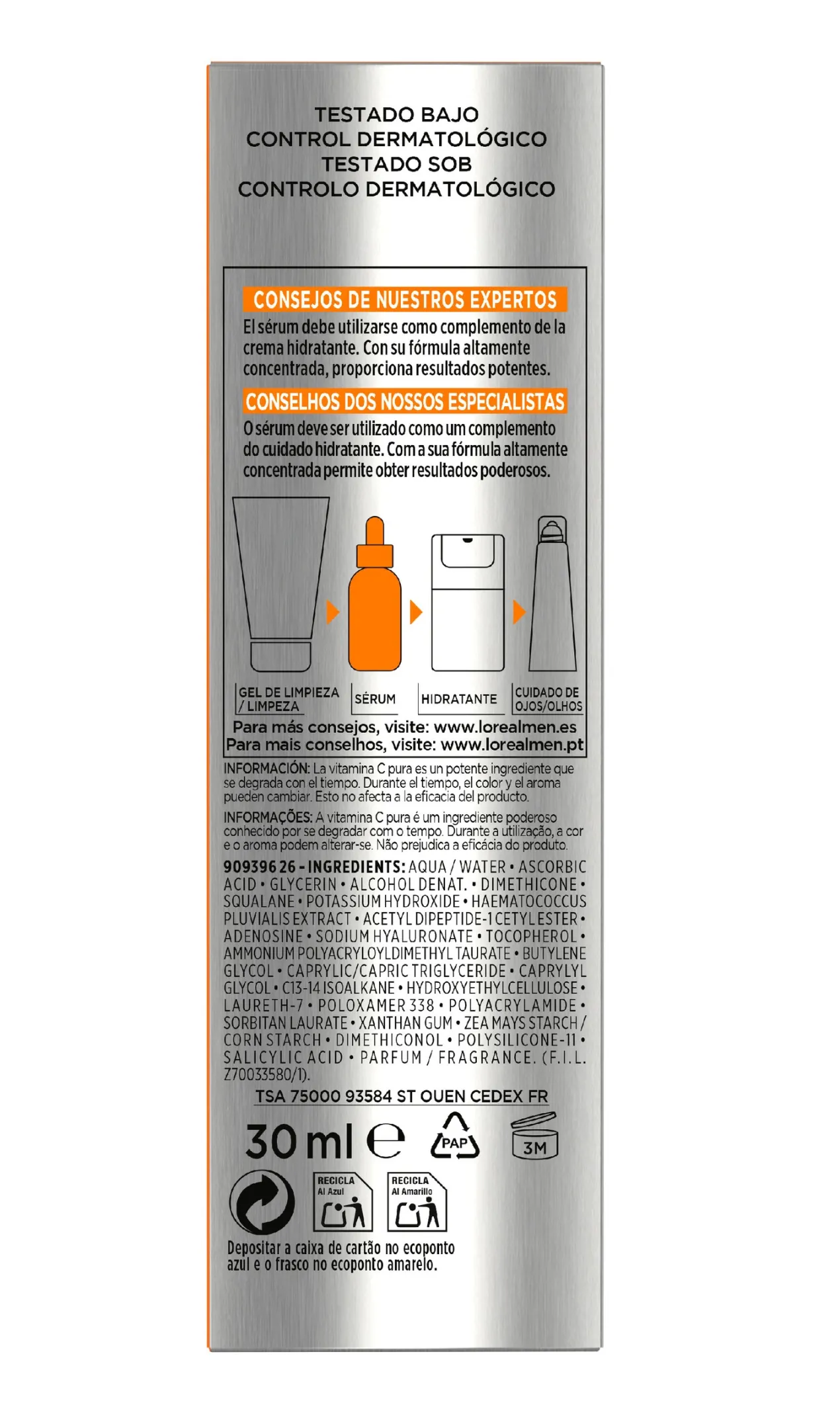 Men Expert Serum Vitamina C Hydra Energetic Anti-Fatiga