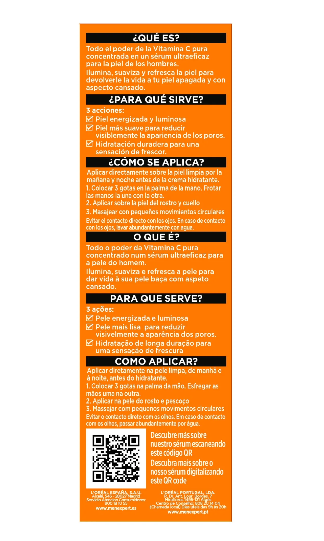 Men Expert Serum Vitamina C Hydra Energetic Anti-Fatiga