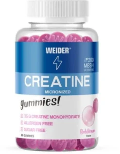 Micronized Creatine 200 Mesh Gummies Bubblegum