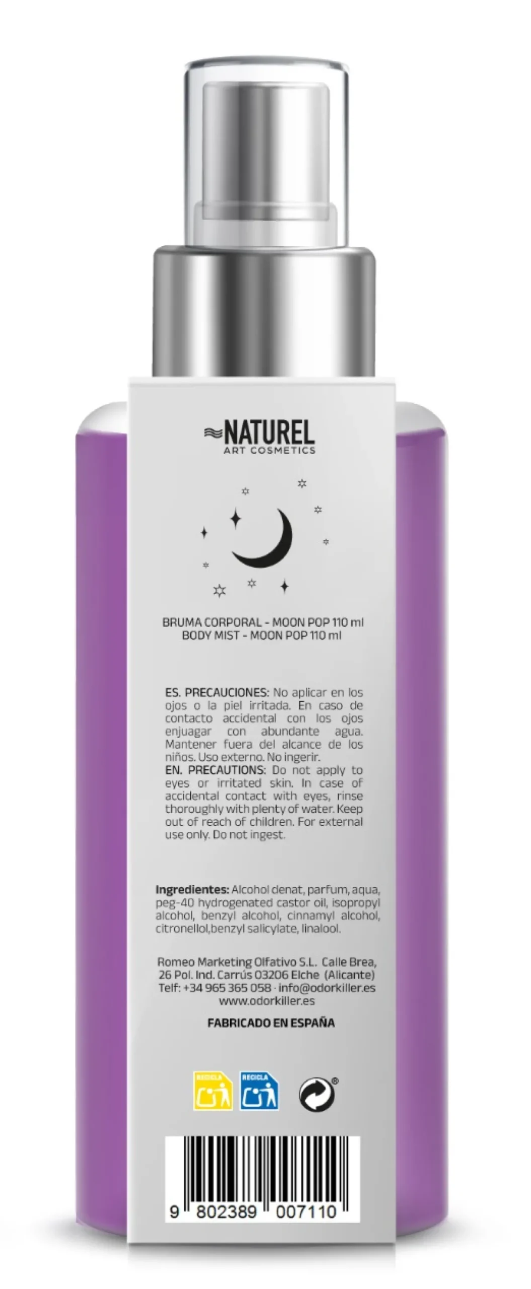 Moon Pop Body Mist Violeta y Vainilla