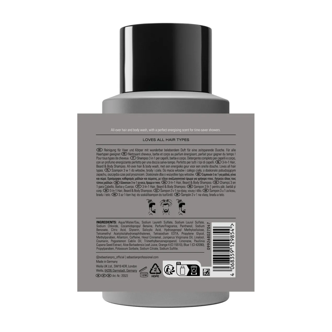 Multitasker 3-en-1 Champú Cabello, Barba y Cuerpo